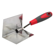 Faithfull Internal Corner Trowel Stainless Steel Soft Grip Handle 4 x 3 x 3in