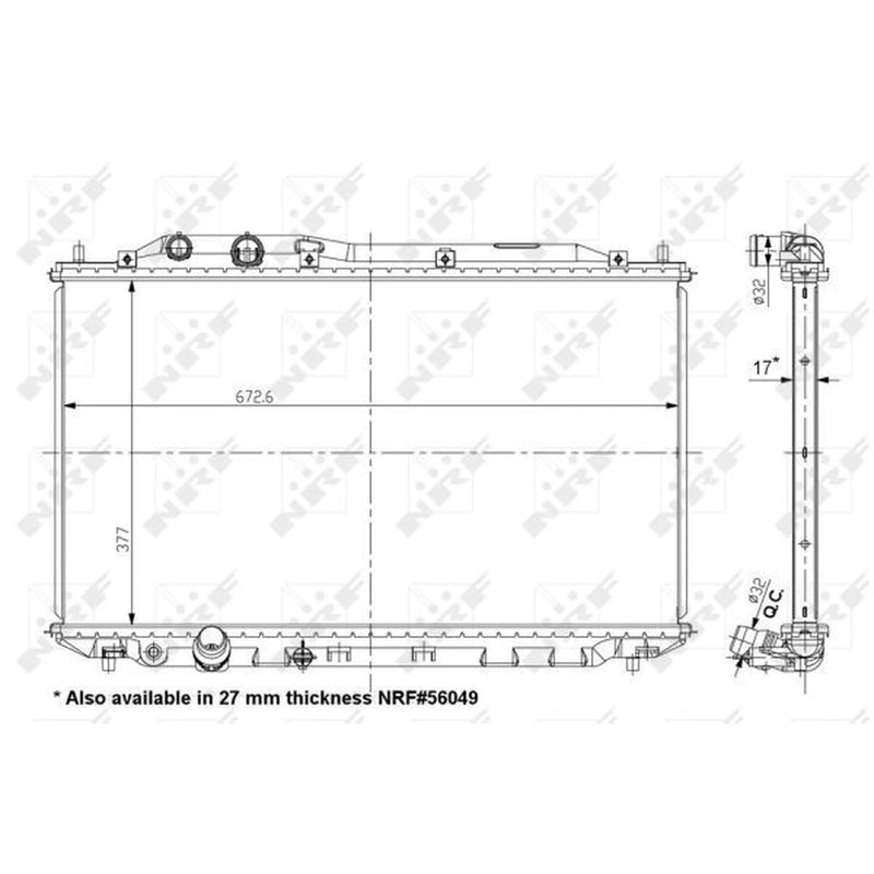 NRF Engine Radiator 56050