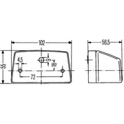 Hella Licence Plate Light / Lamp both sides R10W 2KA 003 389-061