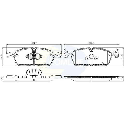 Comline 4 x Front Brake Pad Set CBP02446