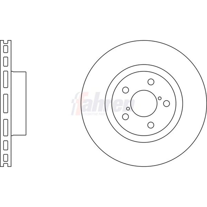 Fahren 2 x Vented Front Brake Discs FBD6201