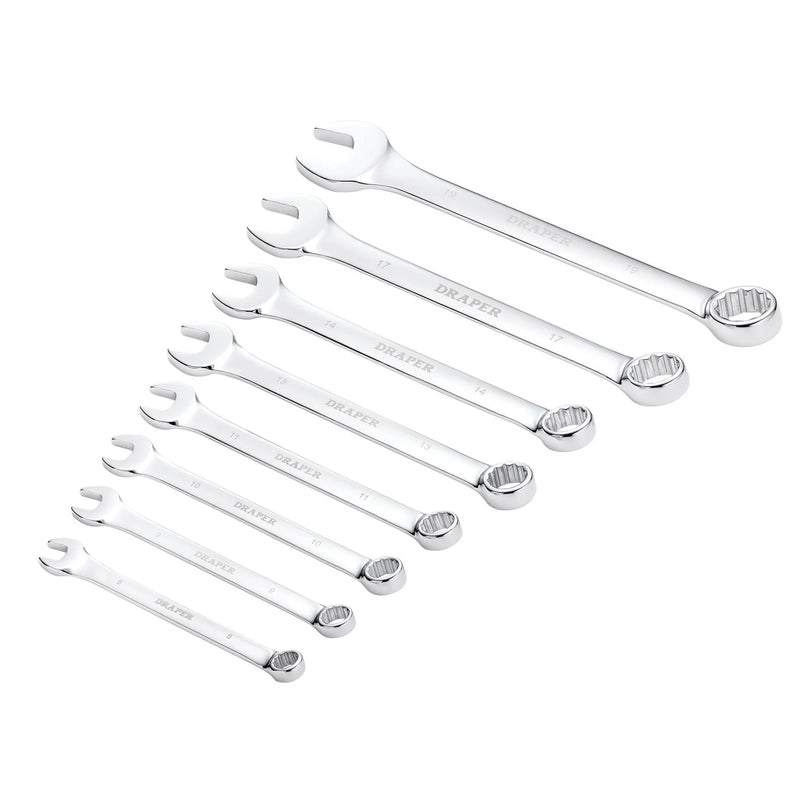Draper HI-TORQ® Combination Spanner Set 8-19mm (8 Piece)