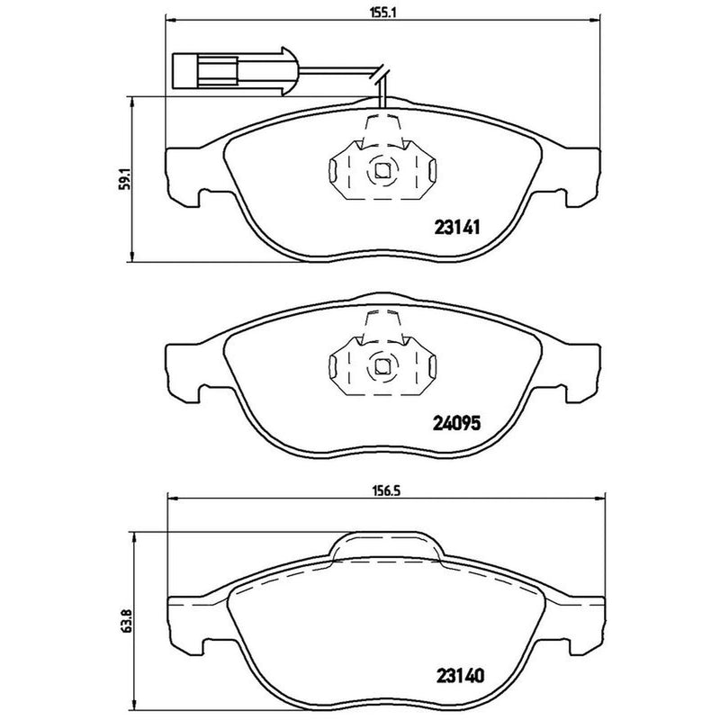 Brembo 4 x Front Brake Pad Set P23114