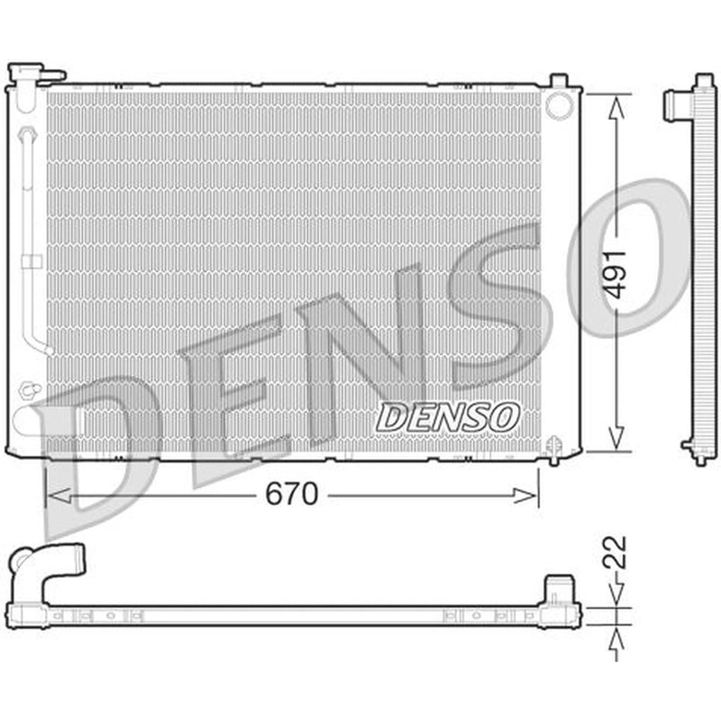 Denso Engine Radiator DRM51011