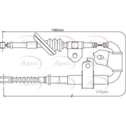Apec Handbrake Cable Right Rear CAB1431