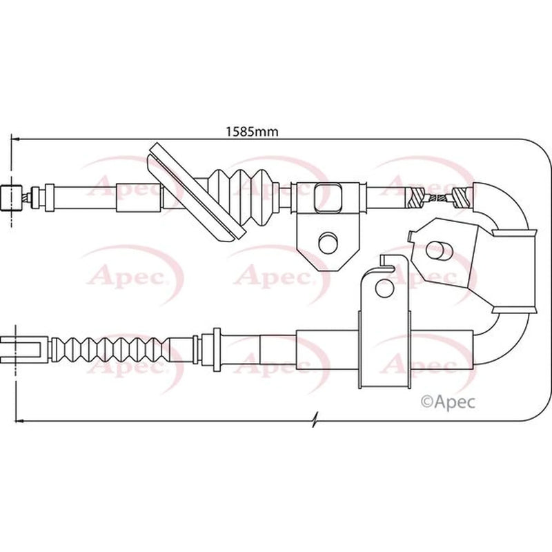 Apec Handbrake Cable Right Rear CAB1431
