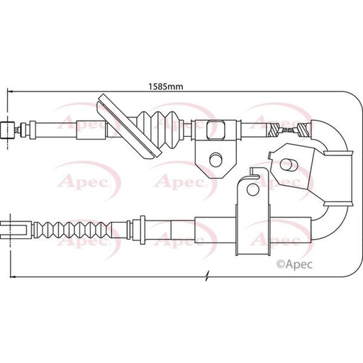 Apec Handbrake Cable Right Rear CAB1431