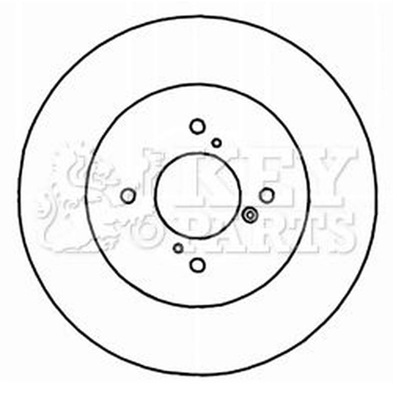 Key Parts 2 x Solid Rear Brake Discs KBD5209