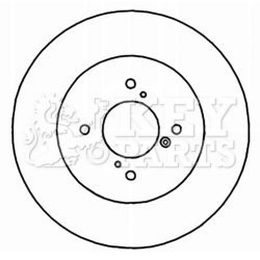 Key Parts 2 x Solid Rear Brake Discs KBD5209