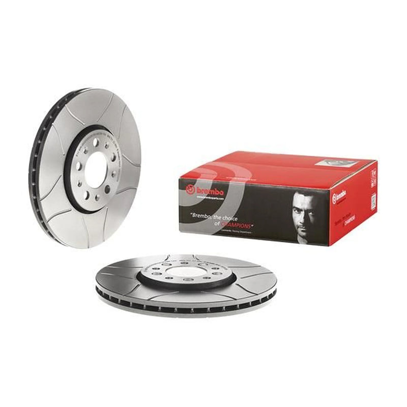Brembo 2 x Slotted Front Brake Discs 09.7010.76