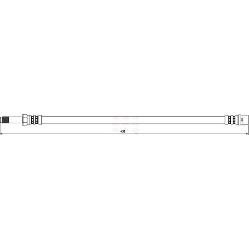Apec Brake Hydraulic Hose Line Rear HOS3801