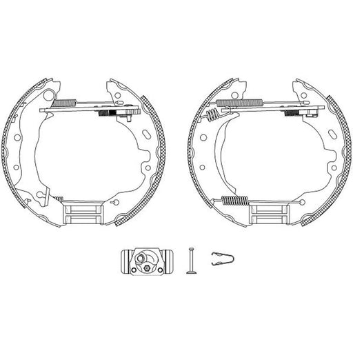 Mintex Brake Shoe Set Axle Kit MSP111