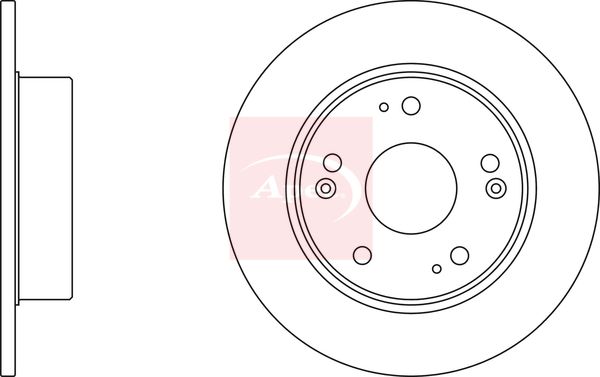 Apec 2 x Brake Disc Set Solid