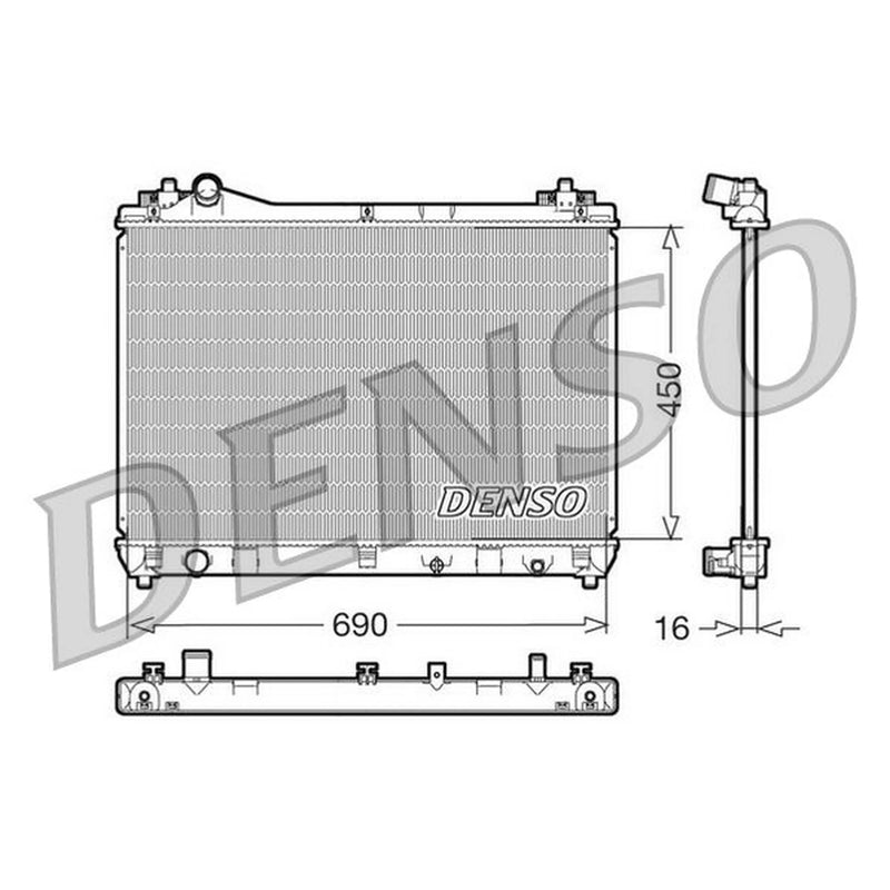 Denso Engine Radiator DRM47011