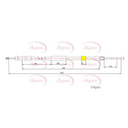Apec Handbrake Cable Left Rear CAB1751