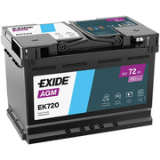 Exide Battery 12V 72Ah 760A EK720