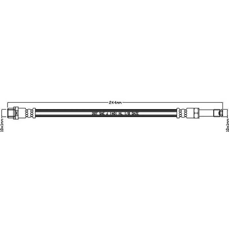 Abtex Brake Hydraulic Hose Line Rear ABH1102