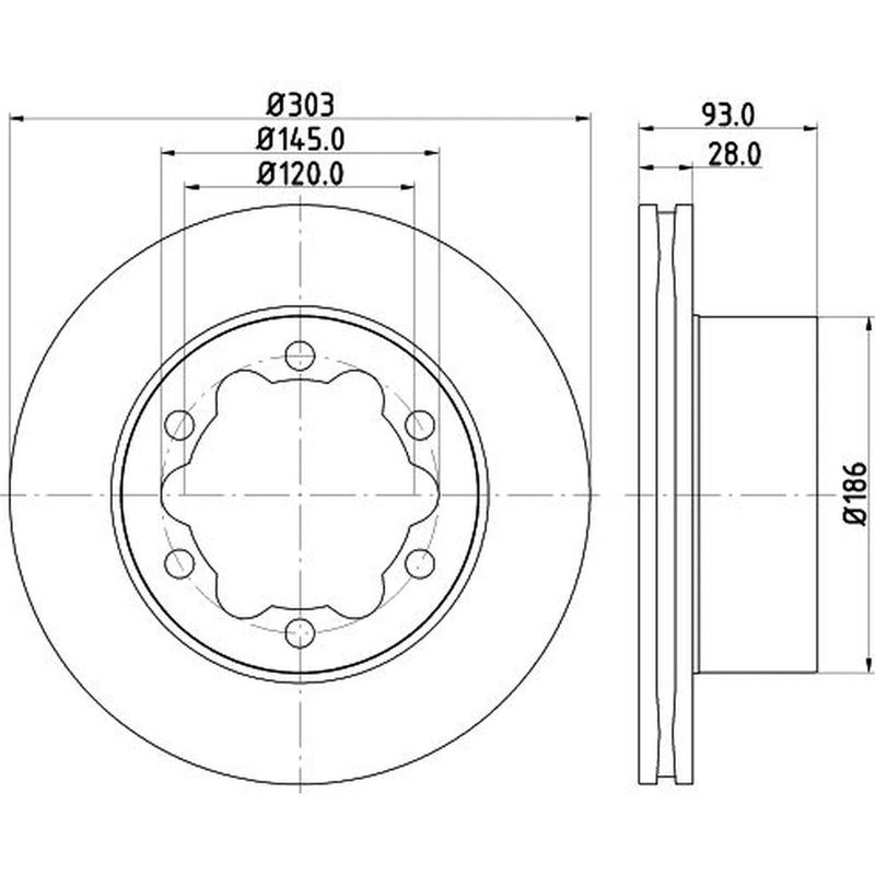 DON 2 x Rear Brake Discs PCD18341