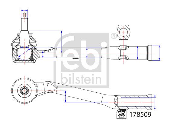 Febi Steering Tie Rod End Ball Joint Front Left