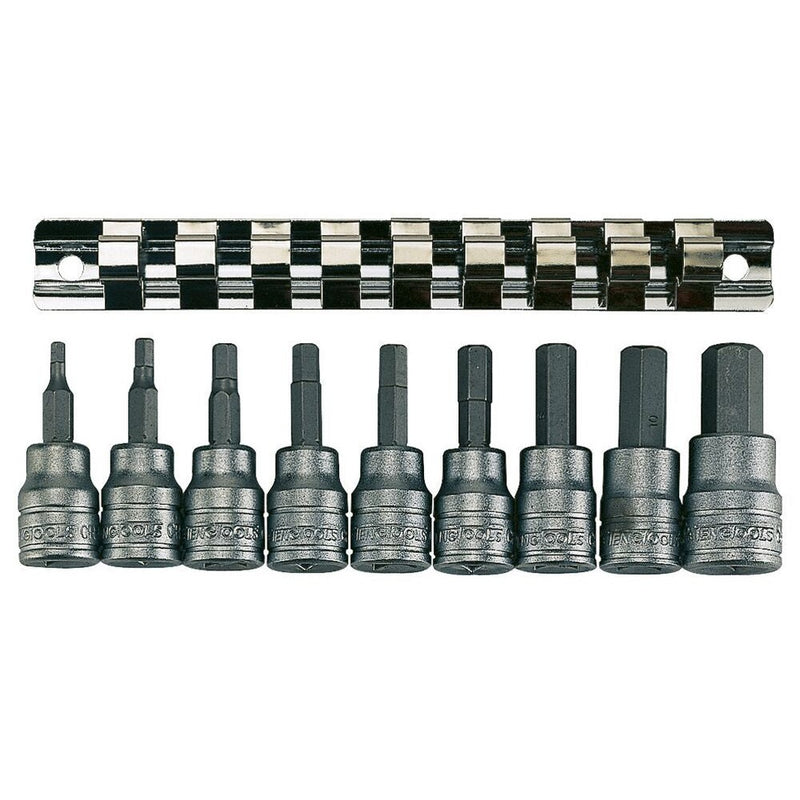 Teng Tools Sockets & Accessories Set 3/8" Drive 9 Pieces