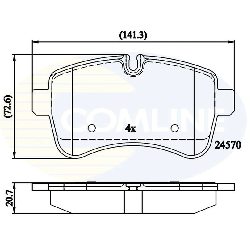 Comline 4 x Rear Brake Pad Set CBP01617