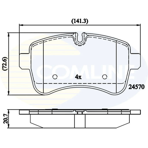 Comline 4 x Rear Brake Pad Set CBP01617