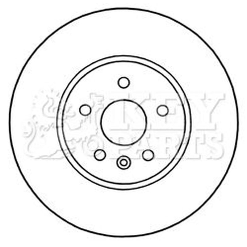 Key Parts 2 x Vented Front Brake Discs KBD5314