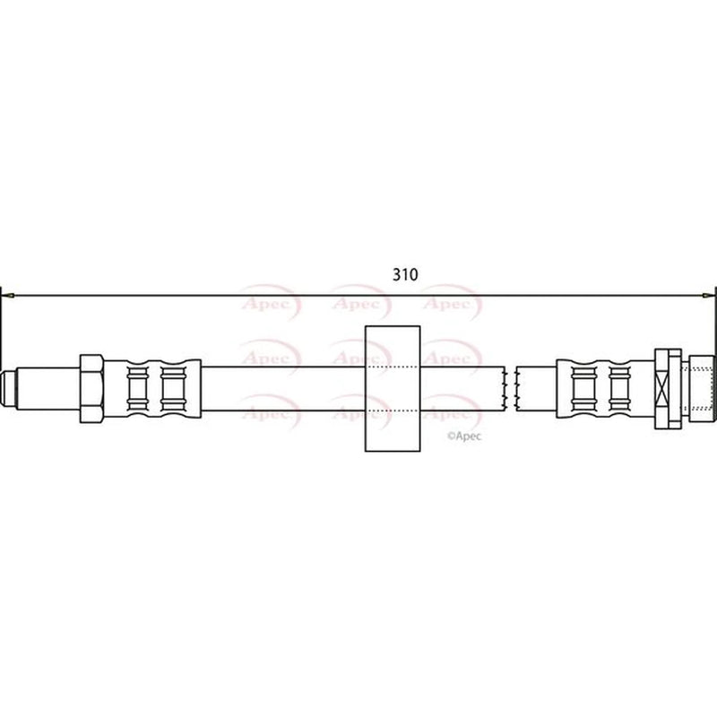 Apec Brake Hydraulic Hose Line Rear HOS3202