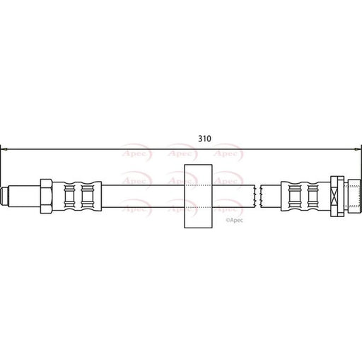 Apec Brake Hydraulic Hose Line Rear HOS3202