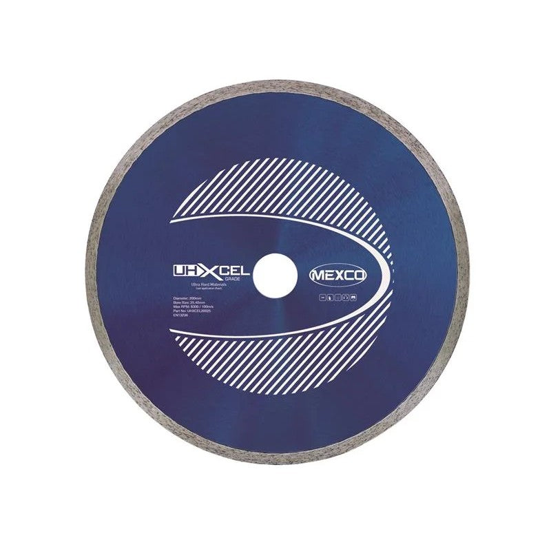MEXCO UHXCEL Ultra Hard Materials Diamond Blade 200 x 25.4mm - UHXCEL20025