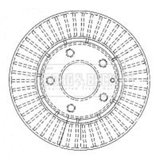 Borg & Beck 2 x Vented Front Brake Discs BBD4483