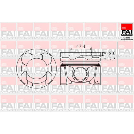FAI Piston Cylinder Bore = PK22-050