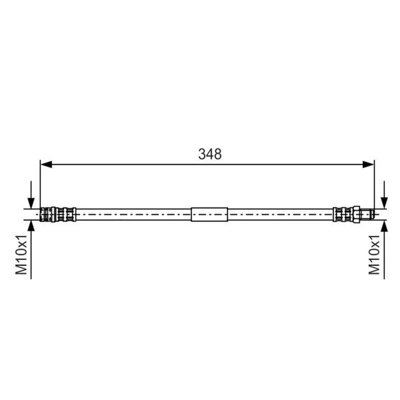Bosch Brake Hydraulic Hose Line Rear 1 987 476 080