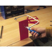 Draper Coping Saw with 6 Assorted Blades - Chrome Plated Frame