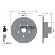Textar 2 x Solid Rear Brake Discs 92072103