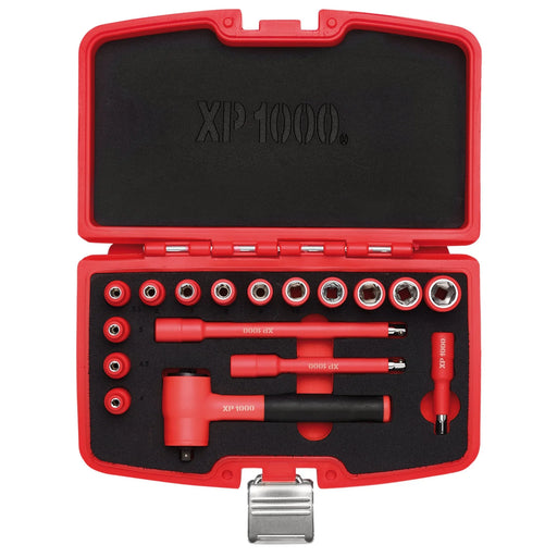 XP1000 VDE Socket Set 1/4" Dr 17 Piece Insulated