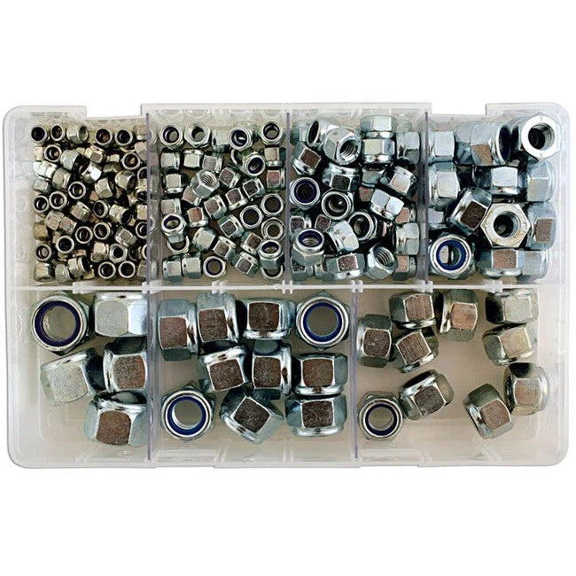 Connect Assorted MM Nyloc Steel Nuts Box 220pc - CPL