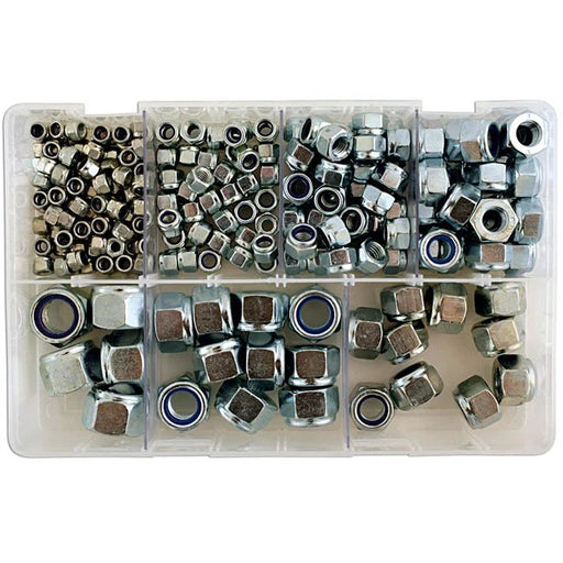 Connect Assorted MM Nyloc Steel Nuts Box 220pc - CPL
