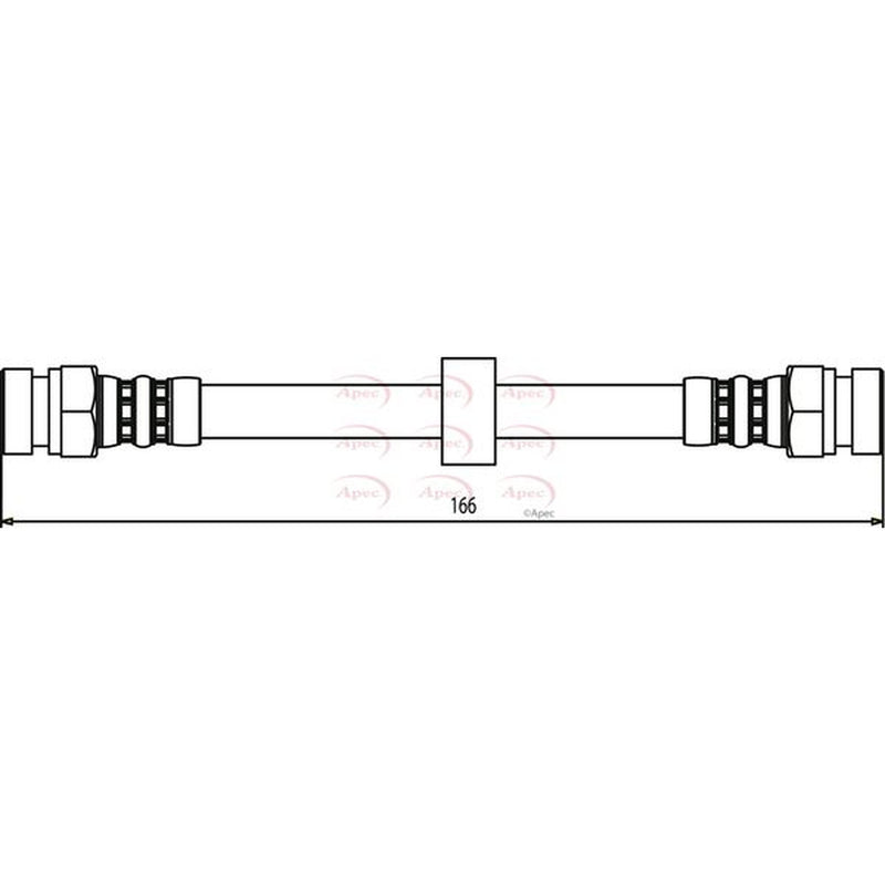 Apec Brake Hydraulic Hose Line Rear HOS3449