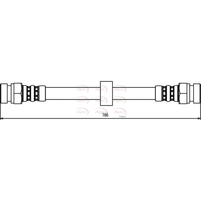 Apec Brake Hydraulic Hose Line Rear HOS3449
