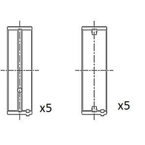 FAI Main Bearing Set 71mm BM1004-STD