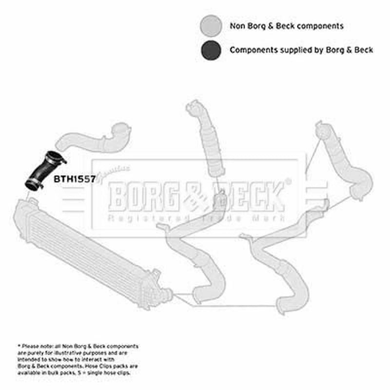 Borg & Beck Intercooler Turbo Charge Air Hose BTH1557