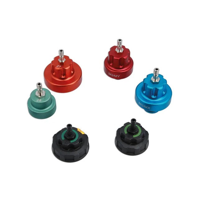 Laser Tools Cooling Pressure Test Cap Set 6pc - for EV/Hybrid/ICE - PL