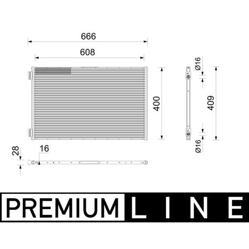 Mahle Air Conditioning Condenser AC 1191 000P
