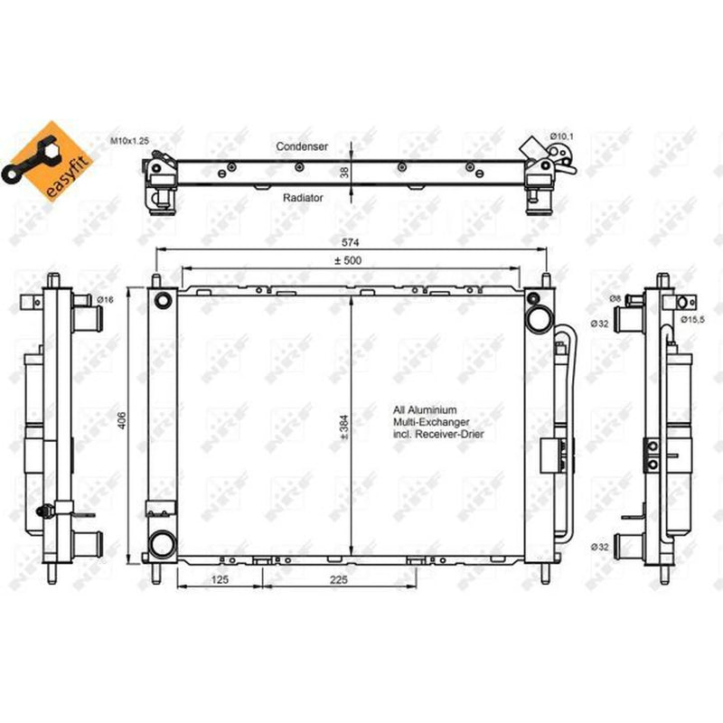 NRF Air Conditioning Condenser 350057