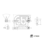 Febi Steering Tie Rod End Ball Joint Front Left 177859