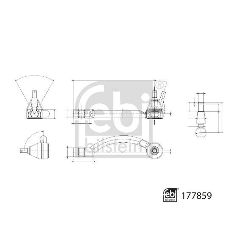 Febi Steering Tie Rod End Ball Joint Front Left 177859
