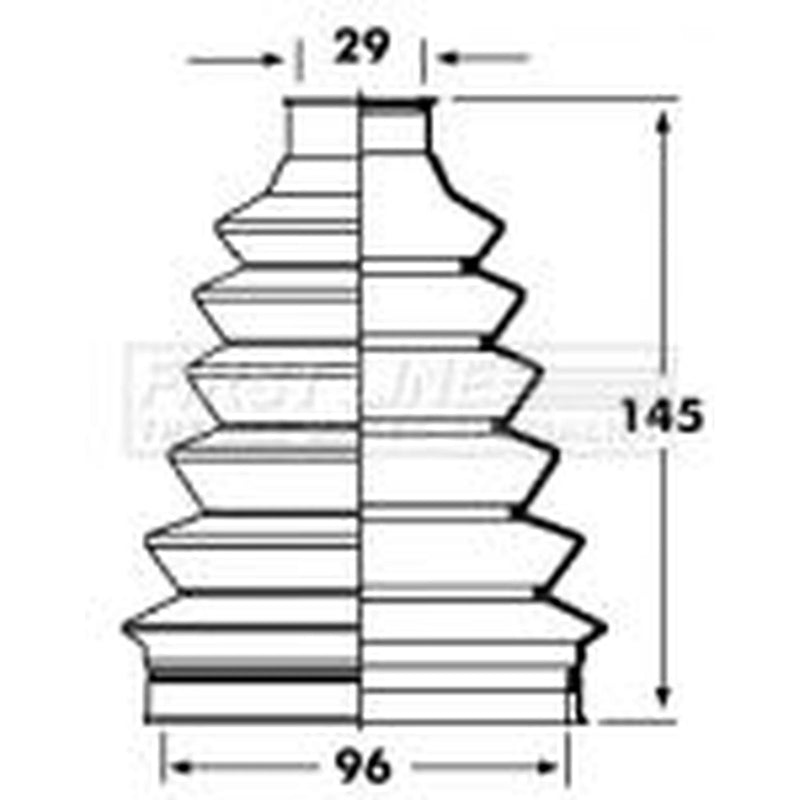 First Line Drive Shaft Bellow Kit Front Left Thermoplast FCB2361