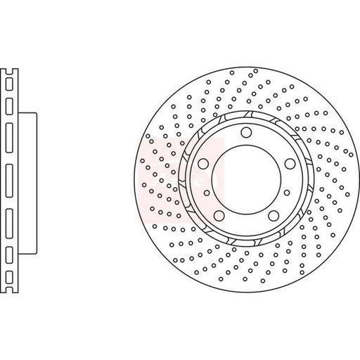 Apec 2 x Perforated/Vented Front Brake Discs DSK3126