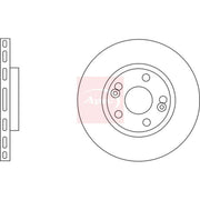 Apec 2 x Vented Front Brake Discs DSK834